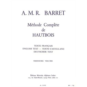 Barret, Metodo completo de oboe vol. 3 (Ed. Leduc)