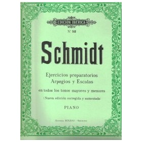 Schmidt ejercicios preparatorios. arpegios y escalas para pi