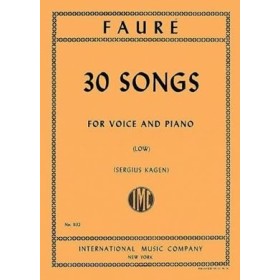 Faure, 30 songs (canciones) para voz y piano (high voice)