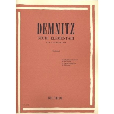 Demnitz. Estudios elementales para clarinete (Garbarino)(Ed. Ricordi)
