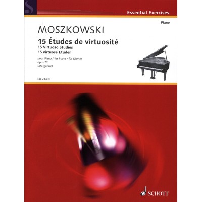 Moszkowski, 15 estudios de virtuosismo op. 72 para piano (Ed. Schott)
