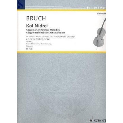 Bruch, m. kol nidrei op.47 en re menor para cello y piano (e