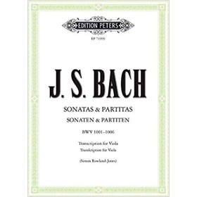 Bach, j.s. 6 sonatas y partitas bwv 1001-1006 para viola (rowland-jones) (ed. peters)