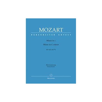 Mozart W.A. Misa en do menor kv 427 (417a) vocal score (Barenreiter)