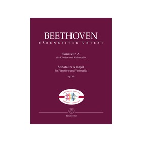 Beethoven, Sonata en La Mayor para cello y piano op.69 (Ed. Barenreiter)