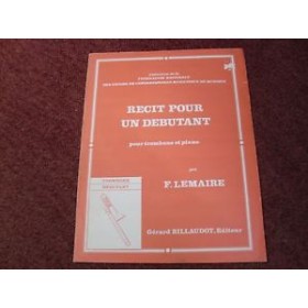 Lemaire, f. recit pour un debutant para trombon y piano (ed.