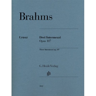 Brahms, j. 3 intermezzi op. 117 para piano -urtext- (ed. henle verlag)