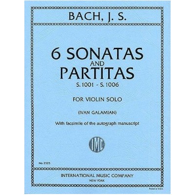 Bach, J.S. 6 Sonatas y partitas violin solo (Galamian) Ed. IMC