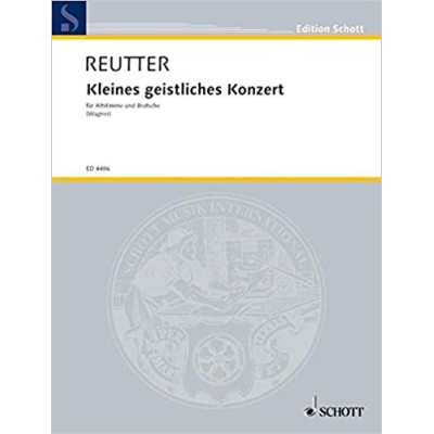 Reutter, h. kleines geistliches koncert para viola (ed. scho