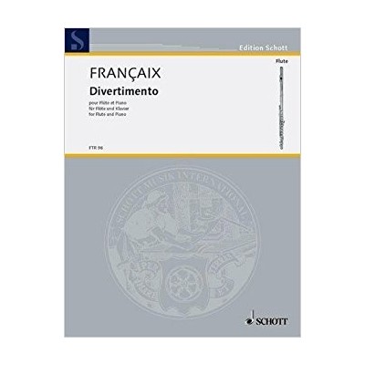 Francais j. divertimento para flauta y piano ftr96