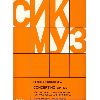 Prokofieff s. concertino op. 132 para cello y piano (ed. sik