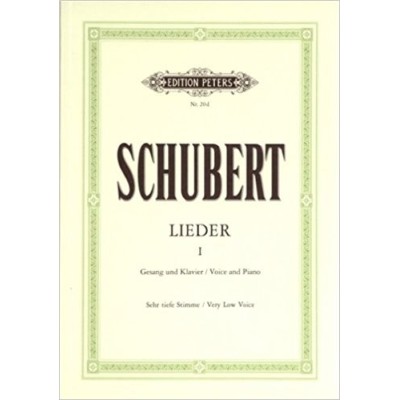 Schubert f.  lieder v.1(voz y piano) very low voice (peters)
