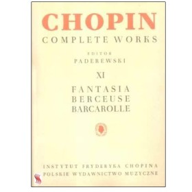 Chopin f.  fantasia, berceuse y barcarola paderewski
