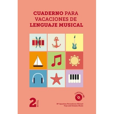 Cuaderno para vacaciones de lenguaje musical  2º  (con cd) p
