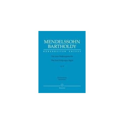 Mendelssohn  la primera noche de walpurgis op.60 (canto y pi