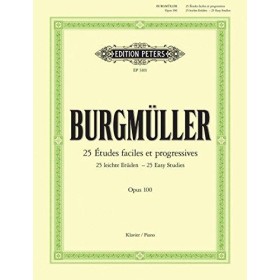 Burgmüller f. 25 estudios faciles y progresivos op.100 para piano(peters)