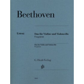Beethoven. duo violin y cello,fragment. edit.henle verlag