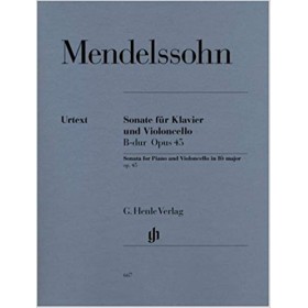 Mendelssohn. sonata para piano y cello en bb major opus.45 edit.henle verlag