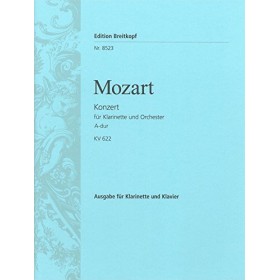 Mozart. concierto clarinete y orquesta en la mayor. kv622 edit.breitkopf