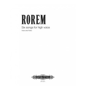 Rorem. 6 canciones para voz alta. voz y piano. ed. peters