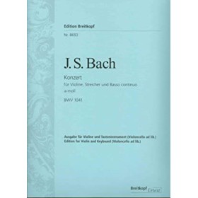 Bach, J.S. Concierto nº1 la m urtext BWV 1041 para violin y piano