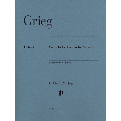Grieg, E. Piezas Licicas Completas Urtext para piano (Ed. Henle Verlag)