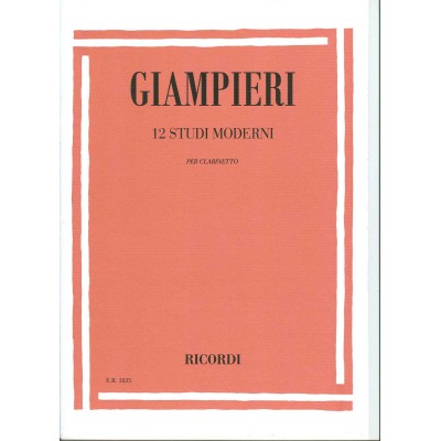 Giampieri, 12 estudios modernos para clarinete (ed. ricordi)