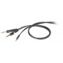 Cable audio 3,5mm stereo-2 mono 6,3mm  3 metros