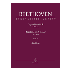 Beethoven, Bagatela en lam WoO59, Para Elisa para piano (Barenreiter)