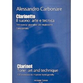Carbonare A. Tono: arte y tecnica. 100 ejercicios para mejorar la homogeneidad. Clarine. (RIVERBERi)