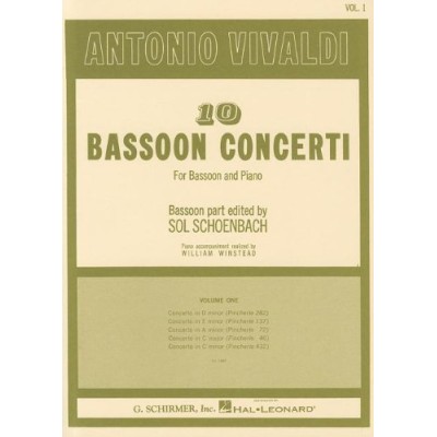Vivaldi A. 10 Conciertos para fagot Volumen 1 (Ed. Hal Leonard)