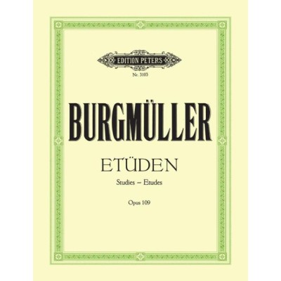 Burgmuller, 18 estudios caracteristicos op. 109 para piano (Ed. Peters)