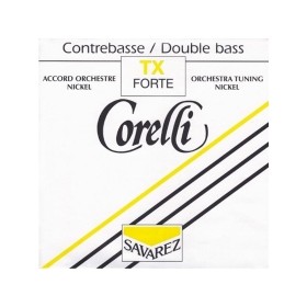 Set de cuerdas contrabajo Corelli orquesta níquel Forte 4/4