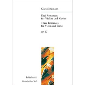 Schumann, c. 3 romanzas op. 22 para violin y piano (ed. breitkopf)
