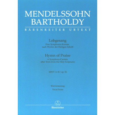 Mendelssohn b. lobgesang. mwv a 18/op.52  edit. barenreiter
