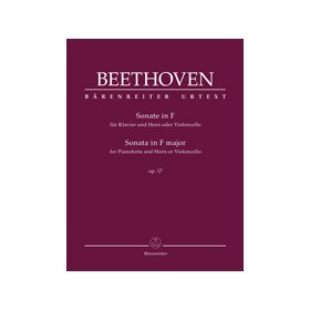 Beethoven. sonata en fa mayor para piano y cello op.17. edit.barenreiter