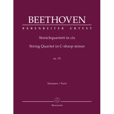 Beethoven. Cuarteto de cuerda en do sostenido menor op. 131. Ed. Barenreiter
