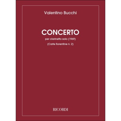Bucchi, concierto para clarinete solo (Ed. Ricordi)