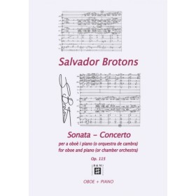 Brotons, S. Sonata-Concierto para oboe y piano (Ed. Brotons Mercadal)