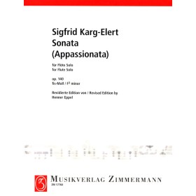 Karg Elert. Sonata Appassionata para flauta sola op. 140 (Zimmerman)