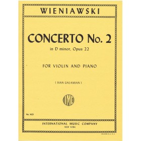 Wieniawski, Concierto nº 2 en re menor, op. 22 (Galamian) para violin y piano (IMC)