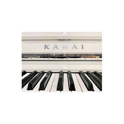 Piano acustico Kawai K-200(Herrajes plateados) blanco + banqueta