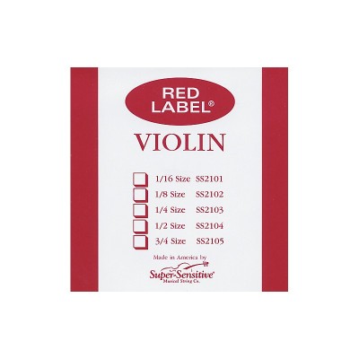 Cuerda violín Super-Sensitive Red Label 2ª La Medium 1/4