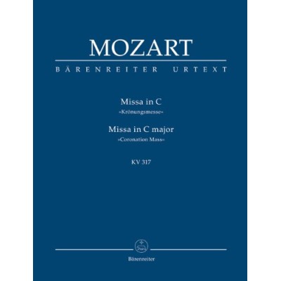 Mozart, Misa de coronacion en Do M KV 317. Study Score. (Ed. Barenreiter)