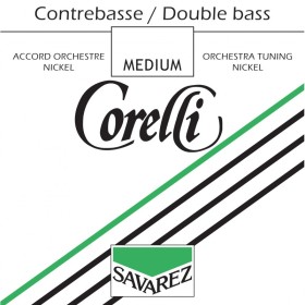 Cuerda contrabajo Corelli orquesta níquel 2ª Re Medium 1/2