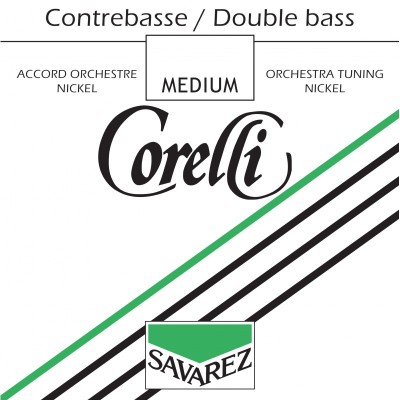 Cuerda contrabajo Corelli orquesta níquel 2ª Re Medium 1/4