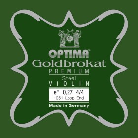 Cuerda violín Lenzner Goldbrokat Premium 1051 1ª Mi lazo 0.27 Strong 4/4