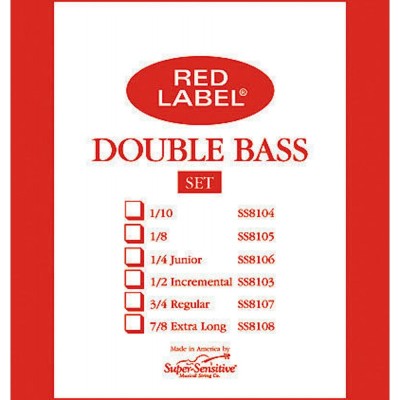 Cuerda contrabajo Super-Sensitive Red Label 4ª Mi Medium 3/4 1/8