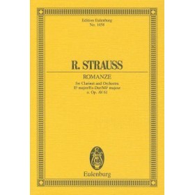 Strauss, Romanze op. AV 61 para clarinete y orquesta -Study Score- Eulemburg