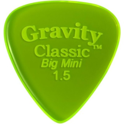 Púa Gravity Classic Big Mini 1.5mm Mate Verde GCLB15M